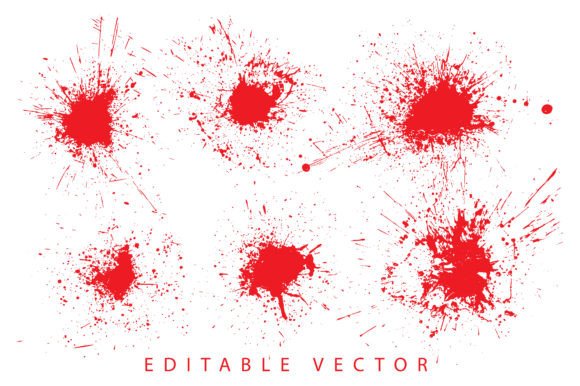 Download Ink Grunge Blood Vector Blots Background - Premium Bundle